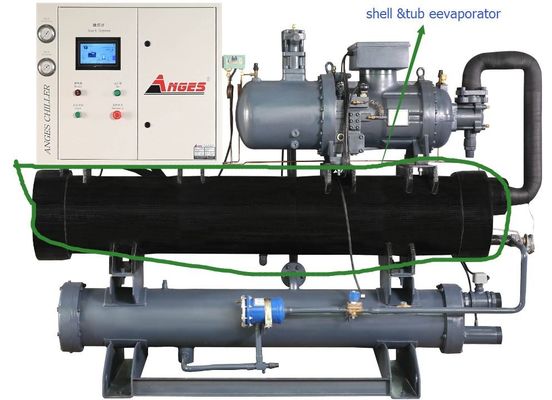 Купить 240HP Винтовой охладитель с водяным охлаждением ISO9001 Винтовой охладитель с водяным охлаждением online manufacture
