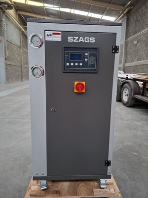 Купить Промышленный охладитель воды 5HP Обработка пластика 5RT охлаждаемый воздухом охладитель для фармацевтического химического охлаждения Конденсатор медной трубы online manufacture