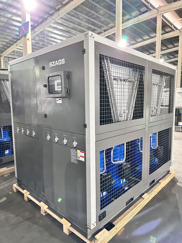 Производственное предложение 60HP воздушно-охлажденный промышленный водяной холодный 60 тонн скрутный тип гликоль холодный с четырьмя скрутными компрессорами