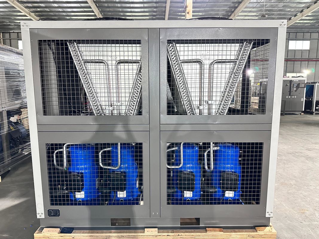 Производственное предложение 60HP воздушно-охлажденный промышленный водяной холодный 60 тонн скрутный тип гликоль холодный с четырьмя скрутными компрессорами