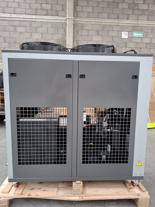 Промышленный охладитель воды 5HP Обработка пластика 5RT охлаждаемый воздухом охладитель для фармацевтического химического охлаждения Конденсатор медной трубы
