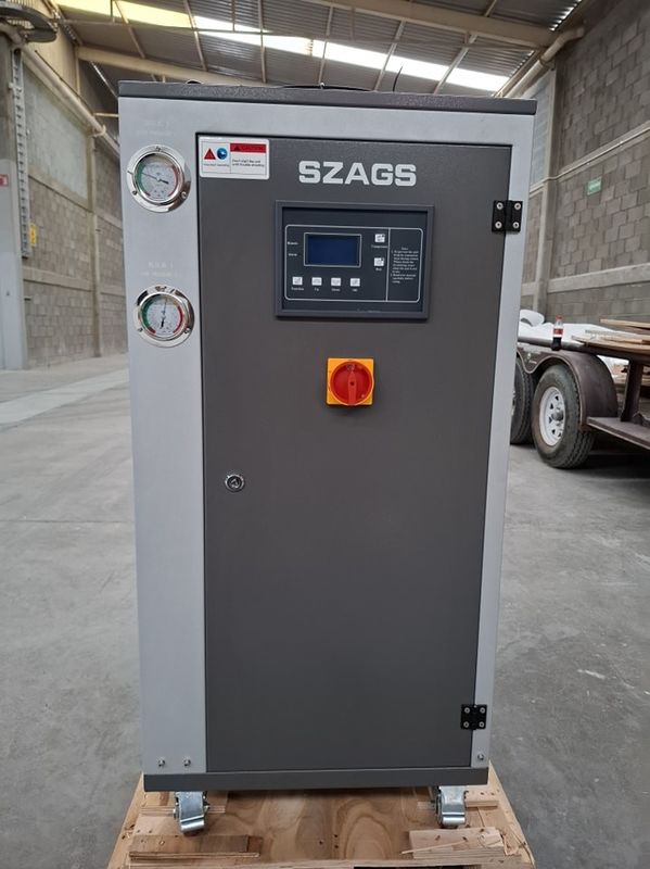 Промышленный охладитель воды 5HP Обработка пластика 5RT охлаждаемый воздухом охладитель для фармацевтического химического охлаждения Конденсатор медной трубы